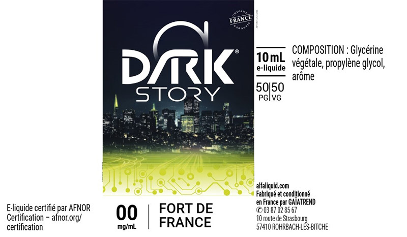 étiquette eliquide dark story