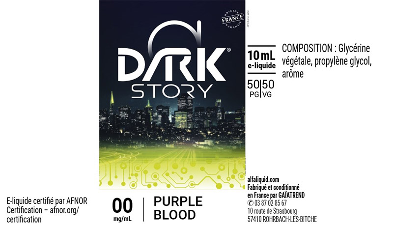 étiquette eliquide dark story