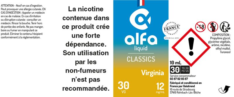 Eliquide Virginia Alfaliquid  partir de 4,43  livr
