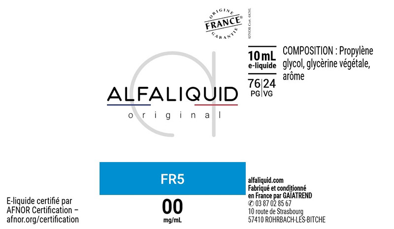étiquette eliquide alfaliquid