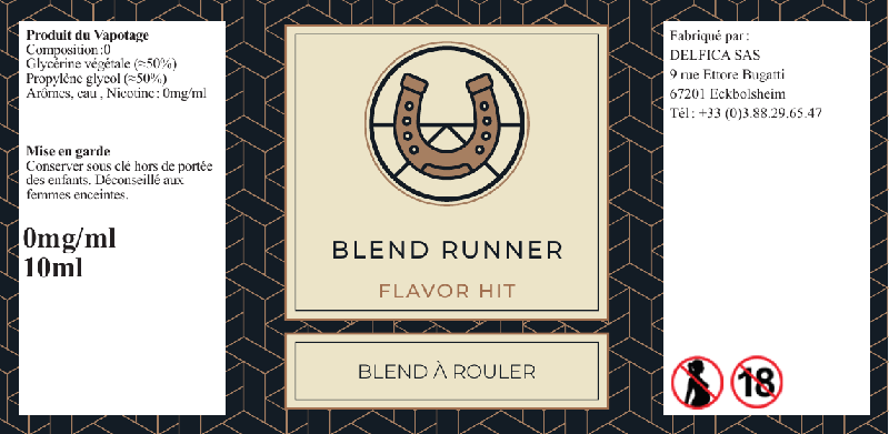 etiquette eliquide blend runner flavor hit