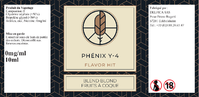 etiquette eliquide flavor hit phenix y-4