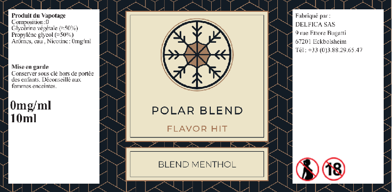 etiquette eliquide polar blend flavor hit