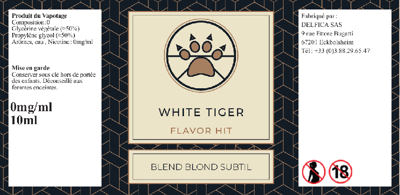 etiquette eliquide white tiger flavor hit