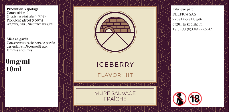 etiquette eliquide iceberry flavor hit