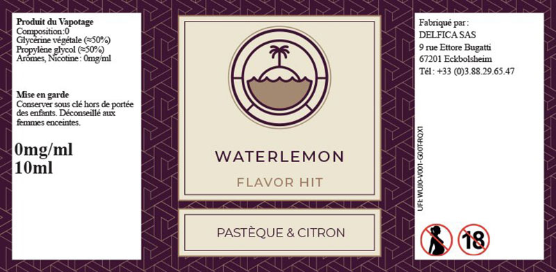 etiquette eliquide flavor hit watermelon