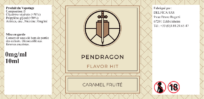 etiquette eliquide pendragon flavor hit