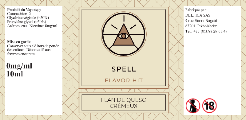 etiquette eliquide spell flavor hit