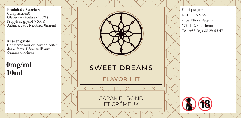 etiquette eliquide sweet dreams flavor hit