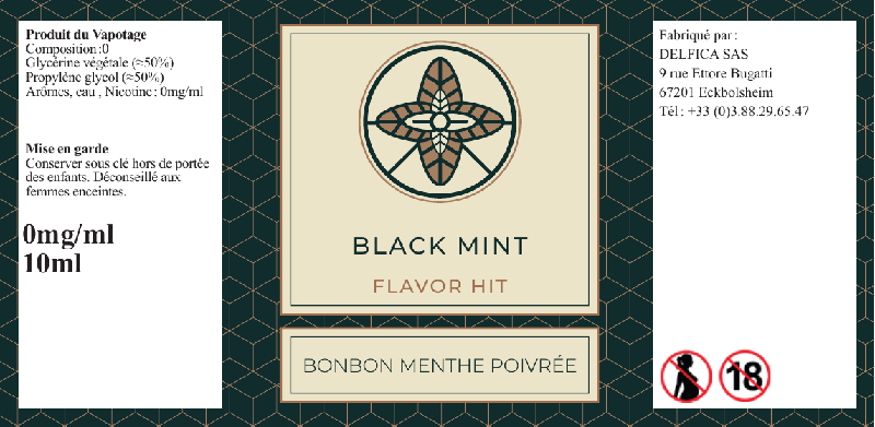 etiquette eliquide black mint flavor hit