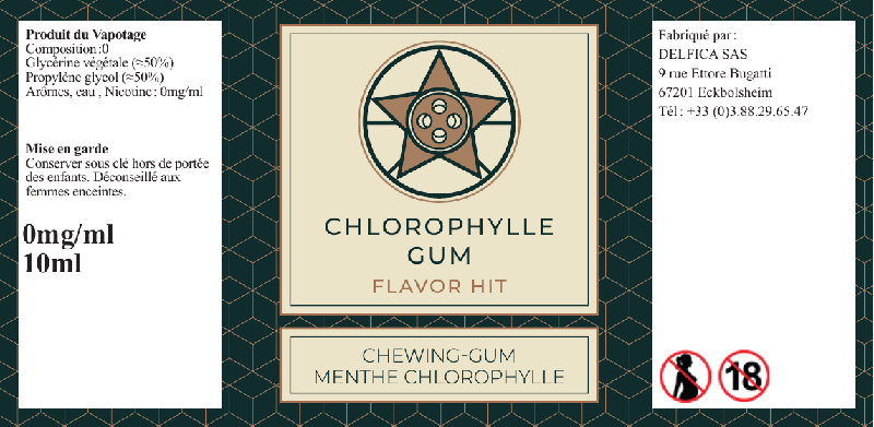 etiquette eliquide chlorophylle gum flavor hit