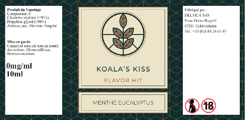 etiquette eliquide Koala's Kiss flavor hit