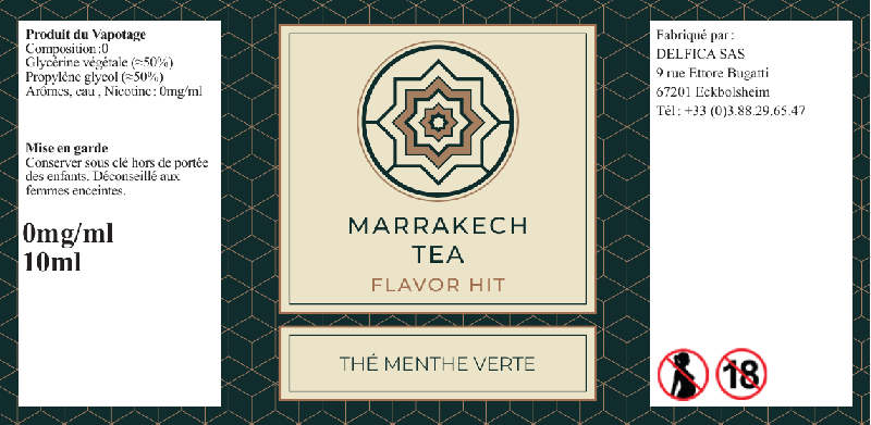 etiquette eliquide marrakech tea flavor hit