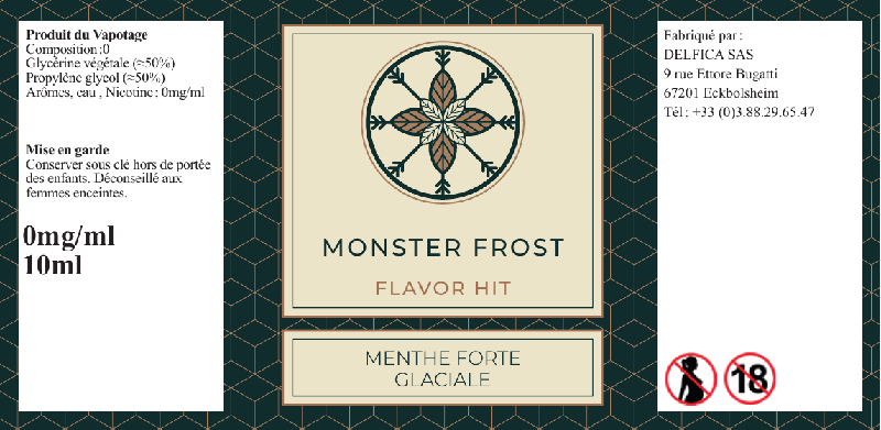 etiquette eliquide monster frost flavor hit